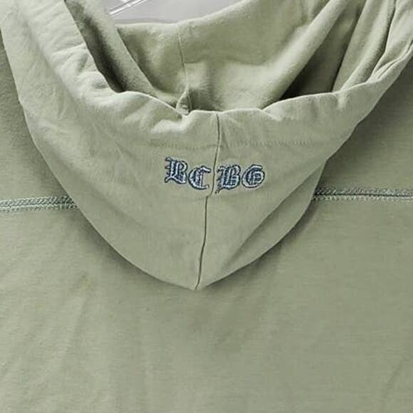 BCBG Maxazria Hooded Jacket Size S Paisley Embroidered Forest Fairy Green Boho - Picture 7 of 7